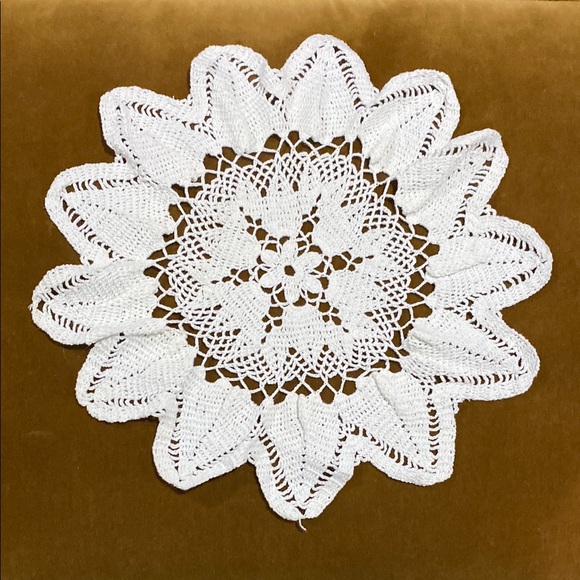 Other - Vintage Handmade White Crochet Doily!